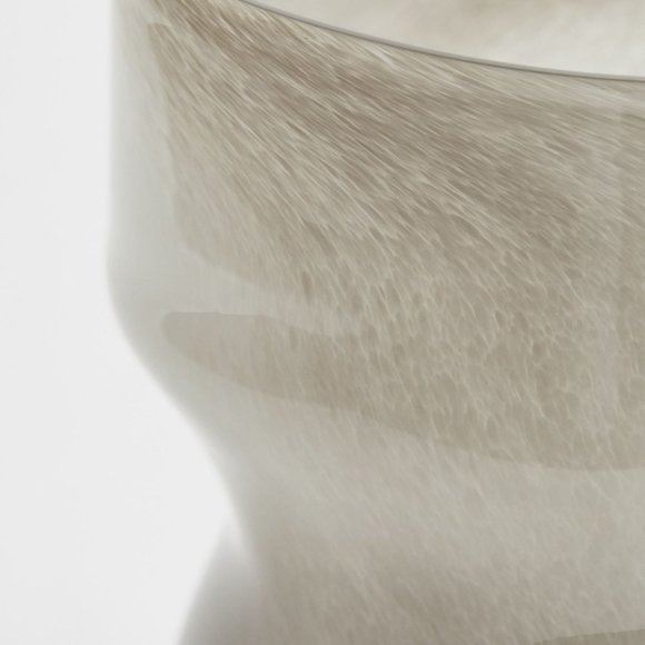 New West Elm XL Boho Gray Glass Abstract Asymmetrical Flower Vase Home Décor 10” - Picture 4 of 12